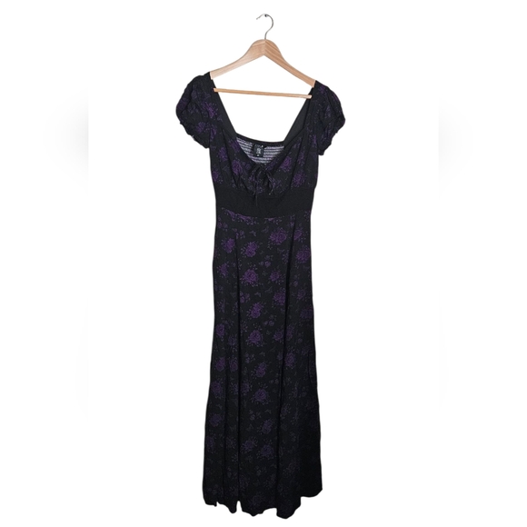 Hot Topic Cosmic Aura Purple Rose Maxi Dress SZ XS - Picture 1 of 7